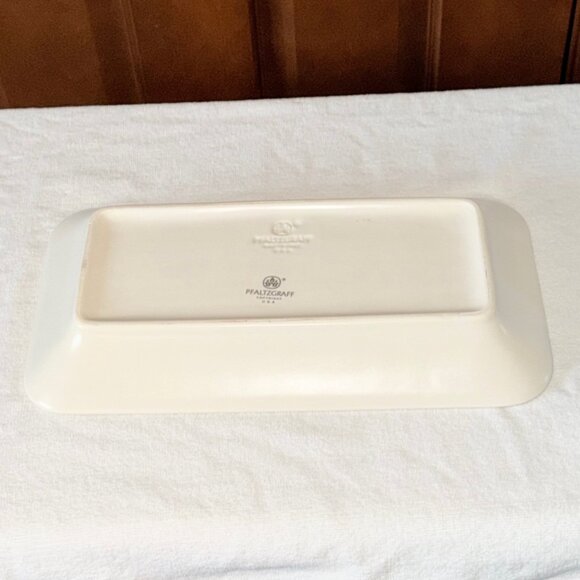 Pfaltzgraff Tea Rose, Basket weave Tray Dish 12.25” x 6.5” Floral Farmhouse - Picture 6 of 8